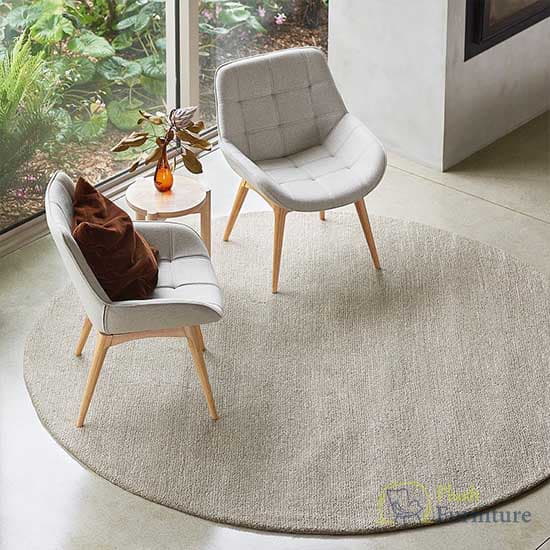 Pure wool round rug