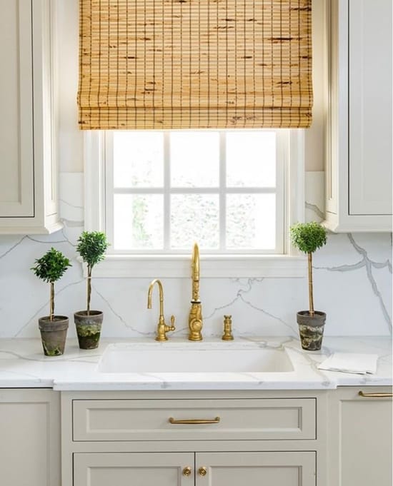 Bamboo Blinds in Kitchen