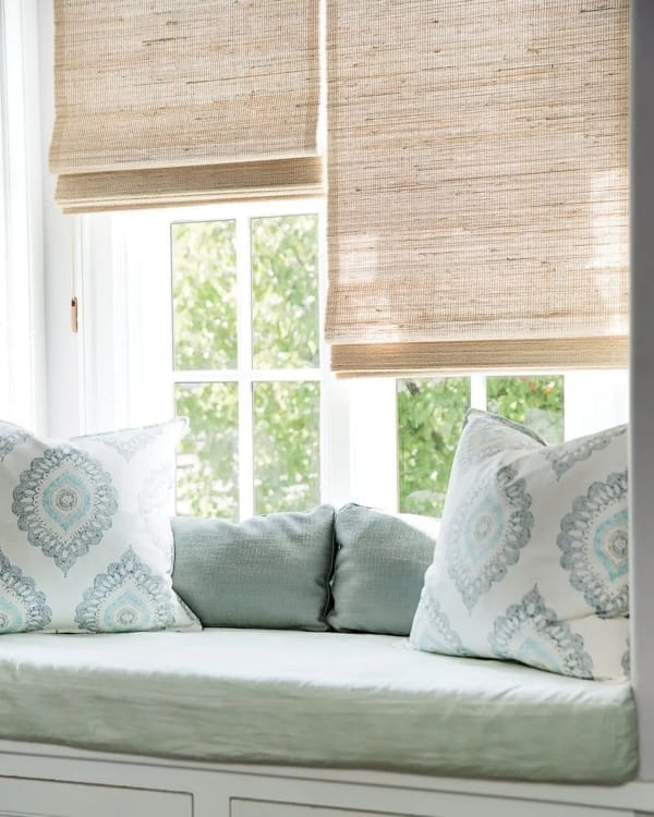 Roman Style Bamboo Blinds.