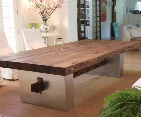 custom made wood table dubai