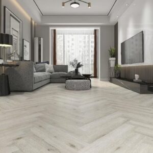 White Herringbone SPC