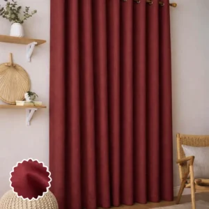 Bold Maroon Curtain