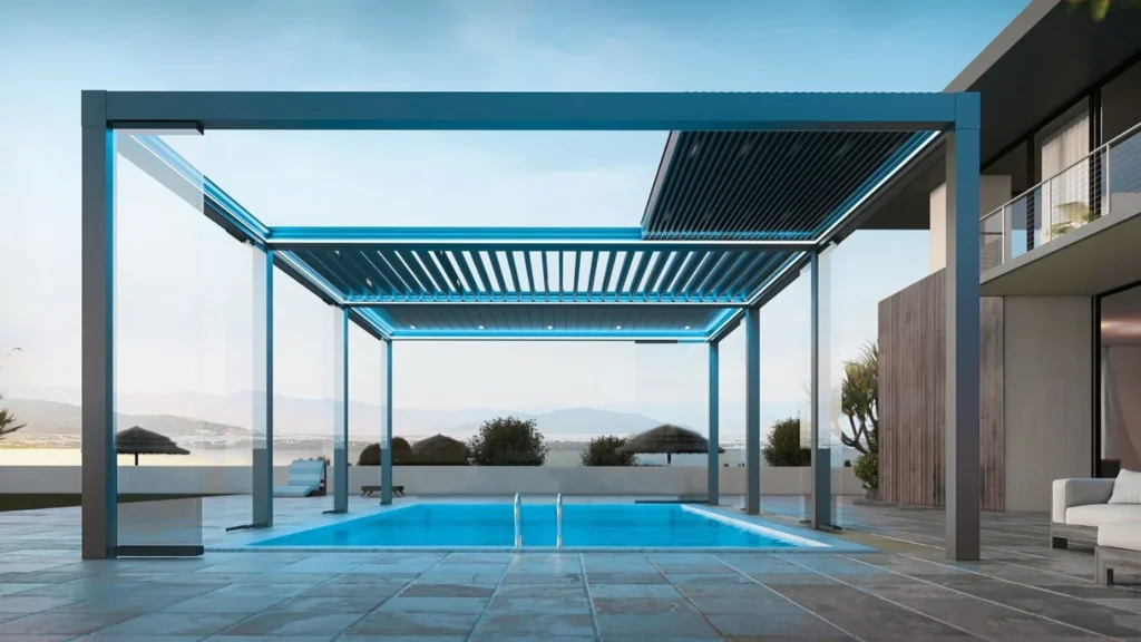 Motorized Pergola Dubai 14 Retractable Pergola For Villa Dubai