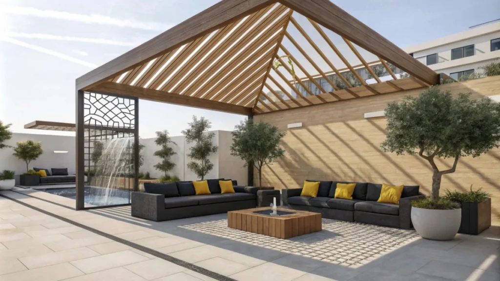 Wooden Pergola Dubai 11 Uv-Resistant Pergola Dubai