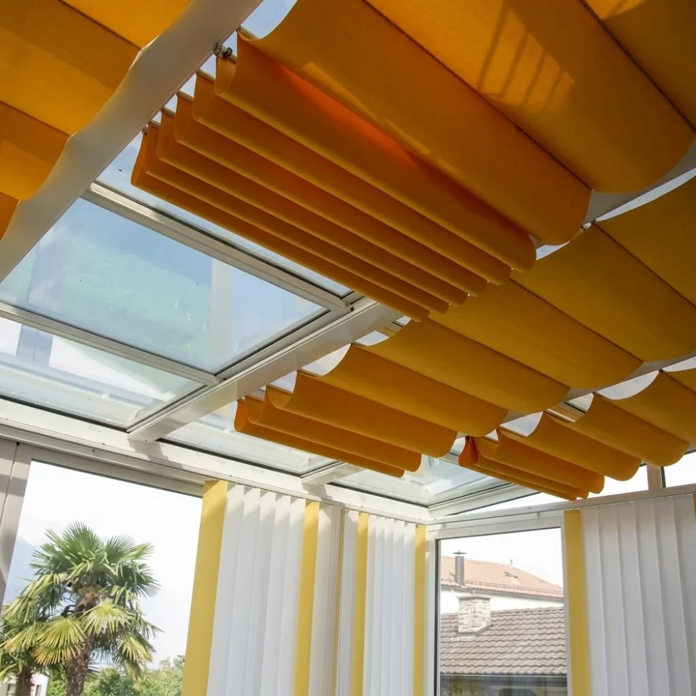 Retractable Roman Skylight Shades 6 Modern Retractable Roman Skylight Shade Dubai